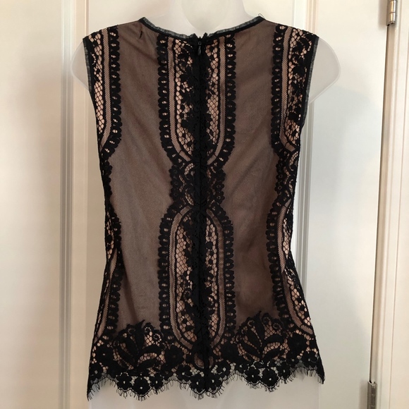 *HP* NWT Max Studio Sleeveless Lace Overlay Blouse - Picture 4 of 8